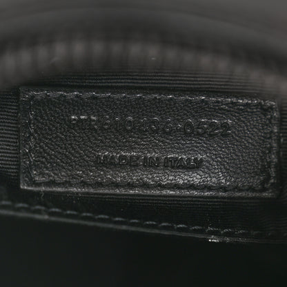 Saint Laurent Calfskin Matelasse Chevron Round Vinyle Camera Bag Black 7 of 10