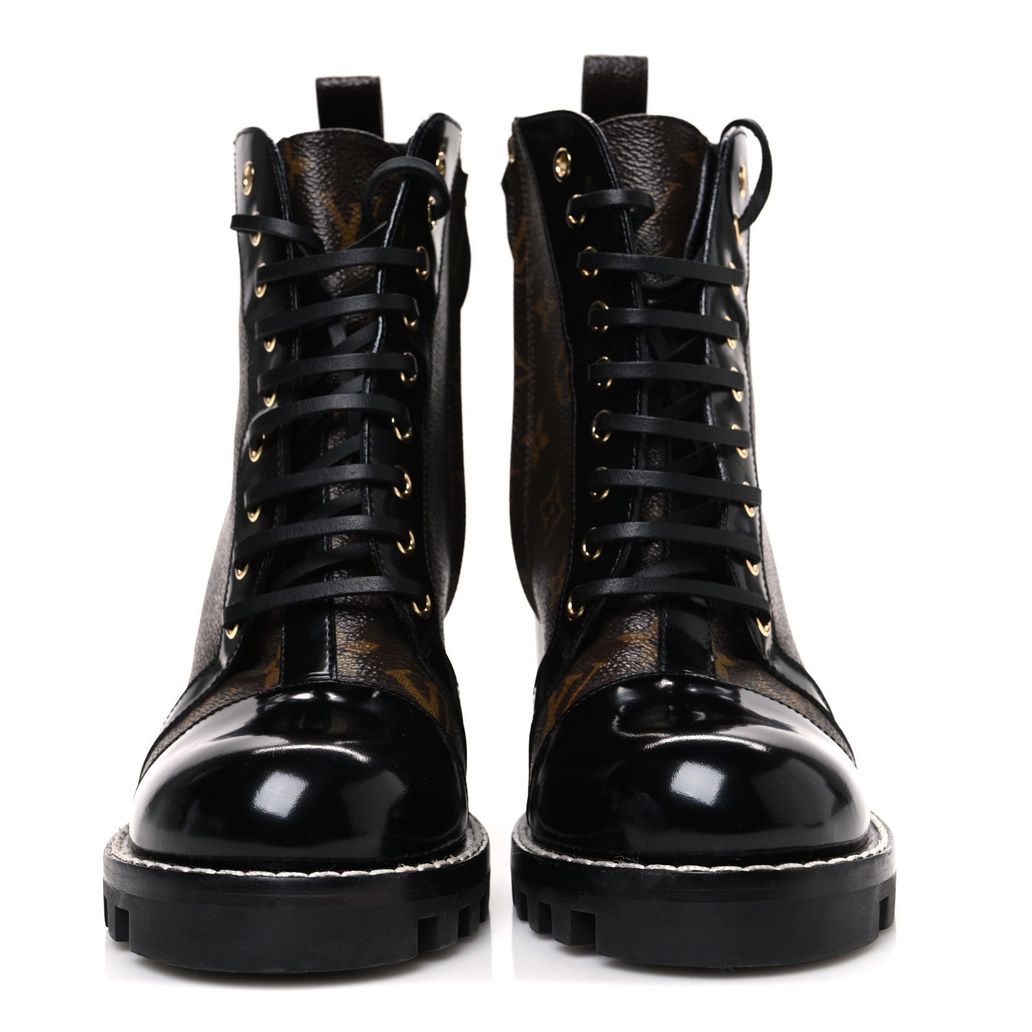 Louis Vuitton Patent Calfskin Monogram Star Trail Ankle Boots 40 Black 3 of 11