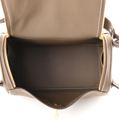 Hermes Taurillon Clemence Lindy 26 Etoupe 5 of 9