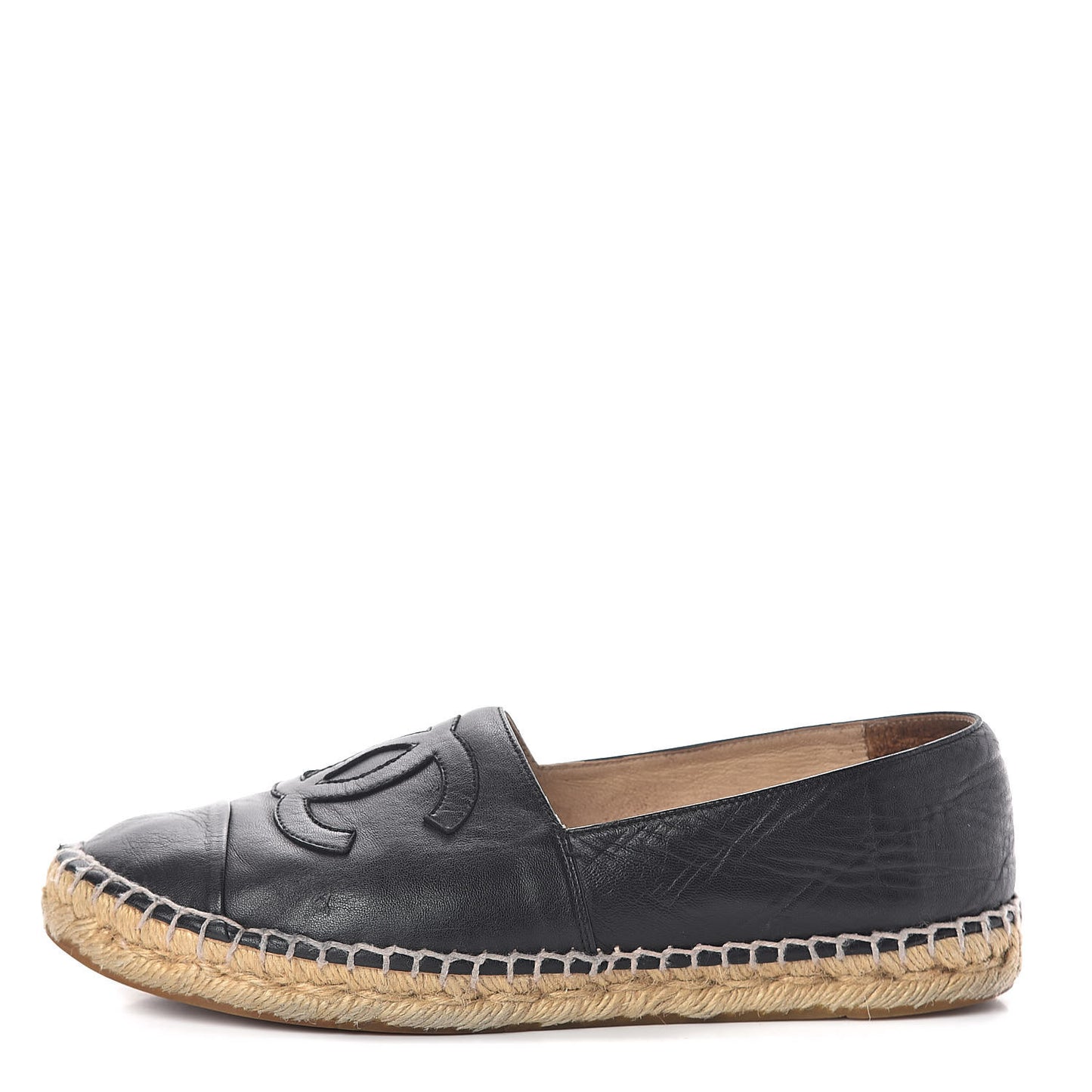 Lambskin CC Espadrilles 39 Black