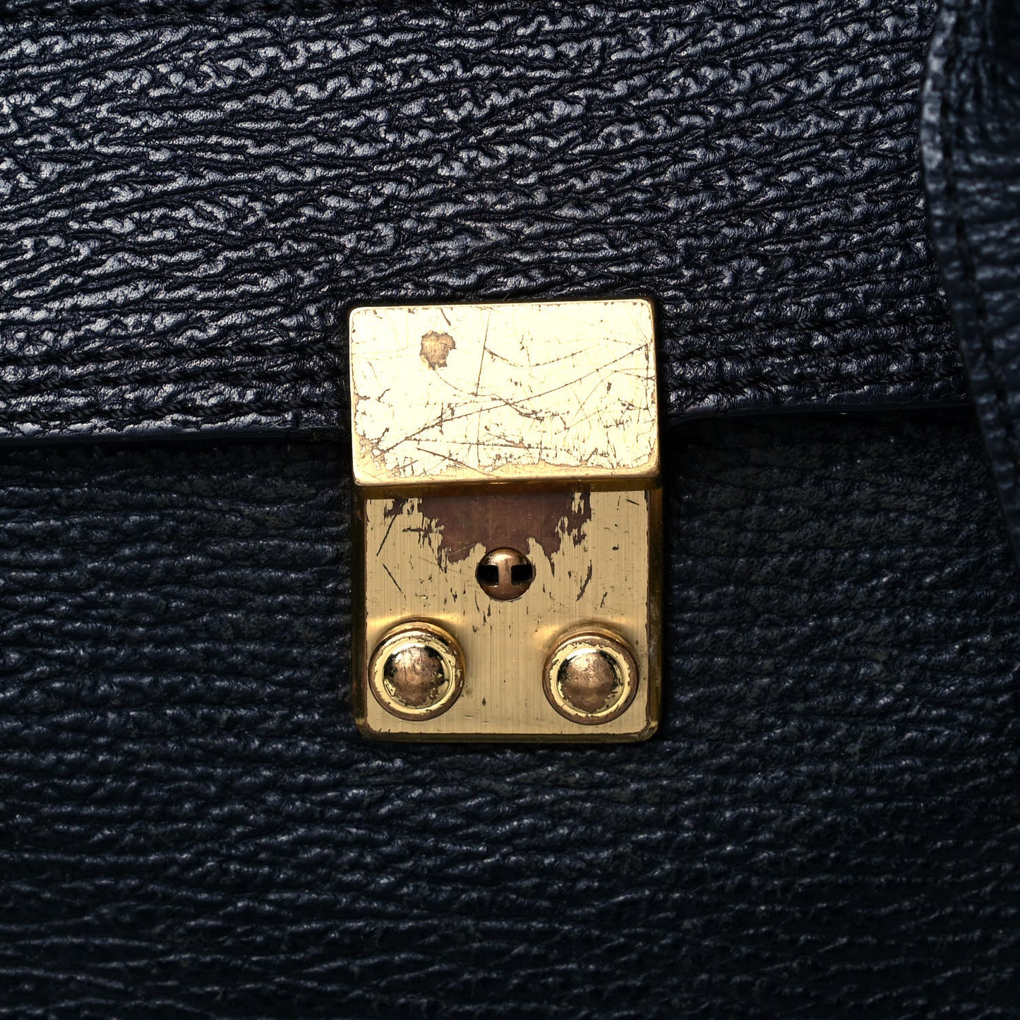 Textured Calfskin Large Pashli Satchel Black