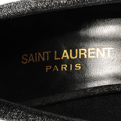 Saint Laurent Glitter Goatskin Paris 105 Pump 38 Black Silver 7 of 8