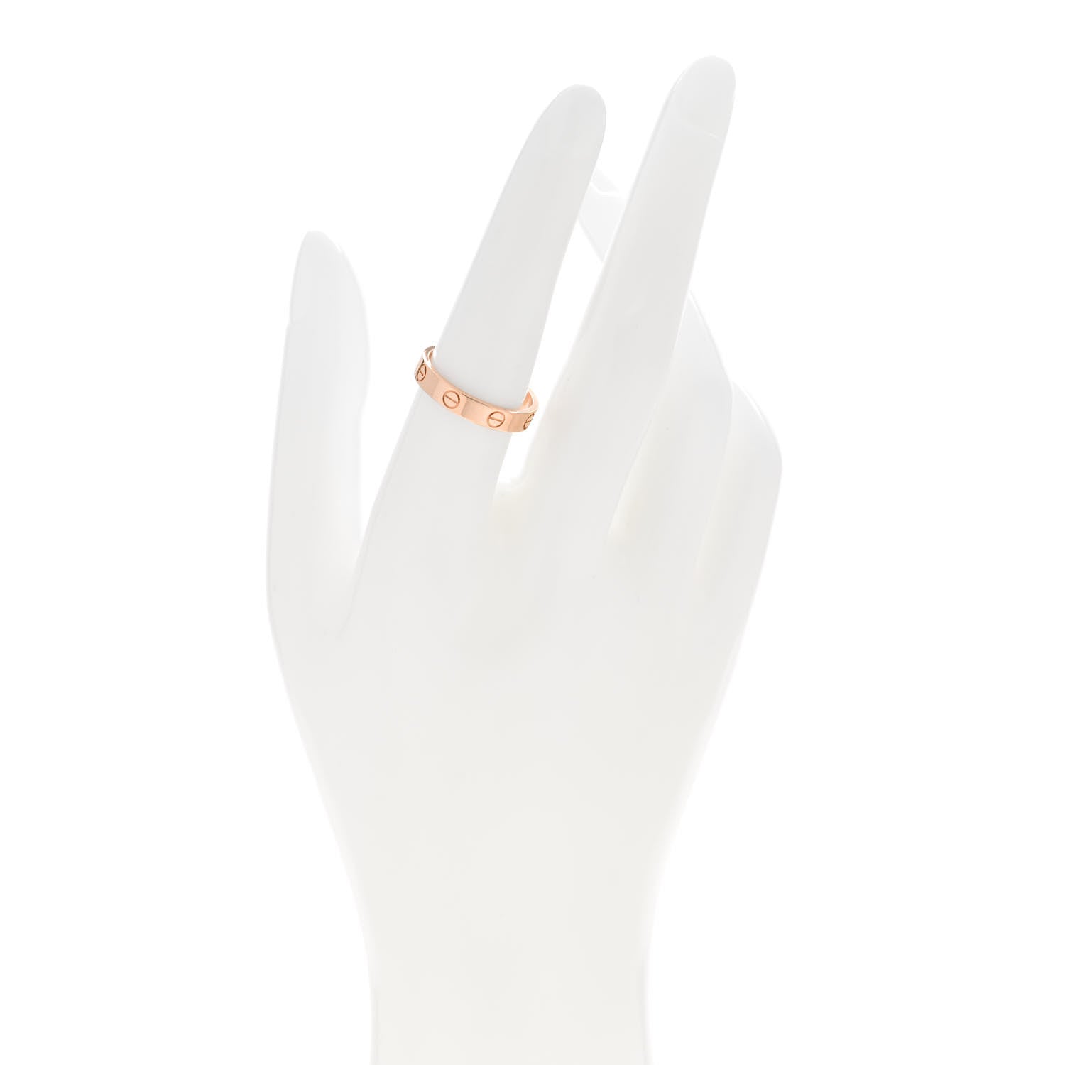 Cartier 18K Pink Gold 3.5mm LOVE Wedding Band Ring 55 7.25 2 of 4