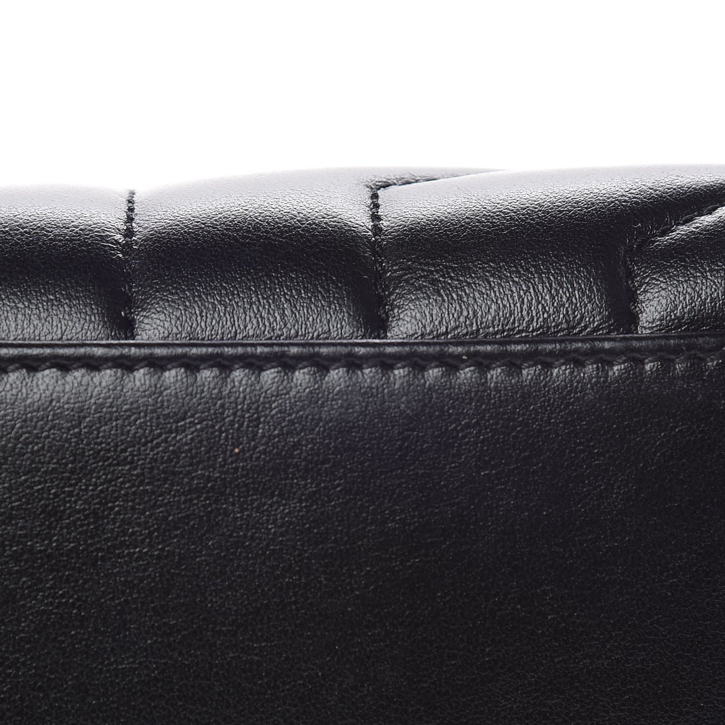 Calfskin Y Quilted Monogram Medium Loulou Chain Satchel Black