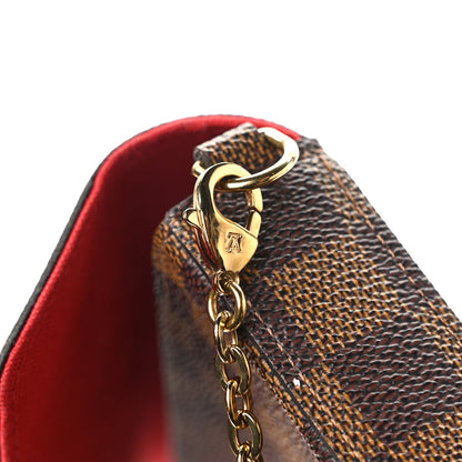 Louis Vuitton LOUIS VUITTON Damier Ebene Pochette Felicie Chain Wallet 14 of 15
