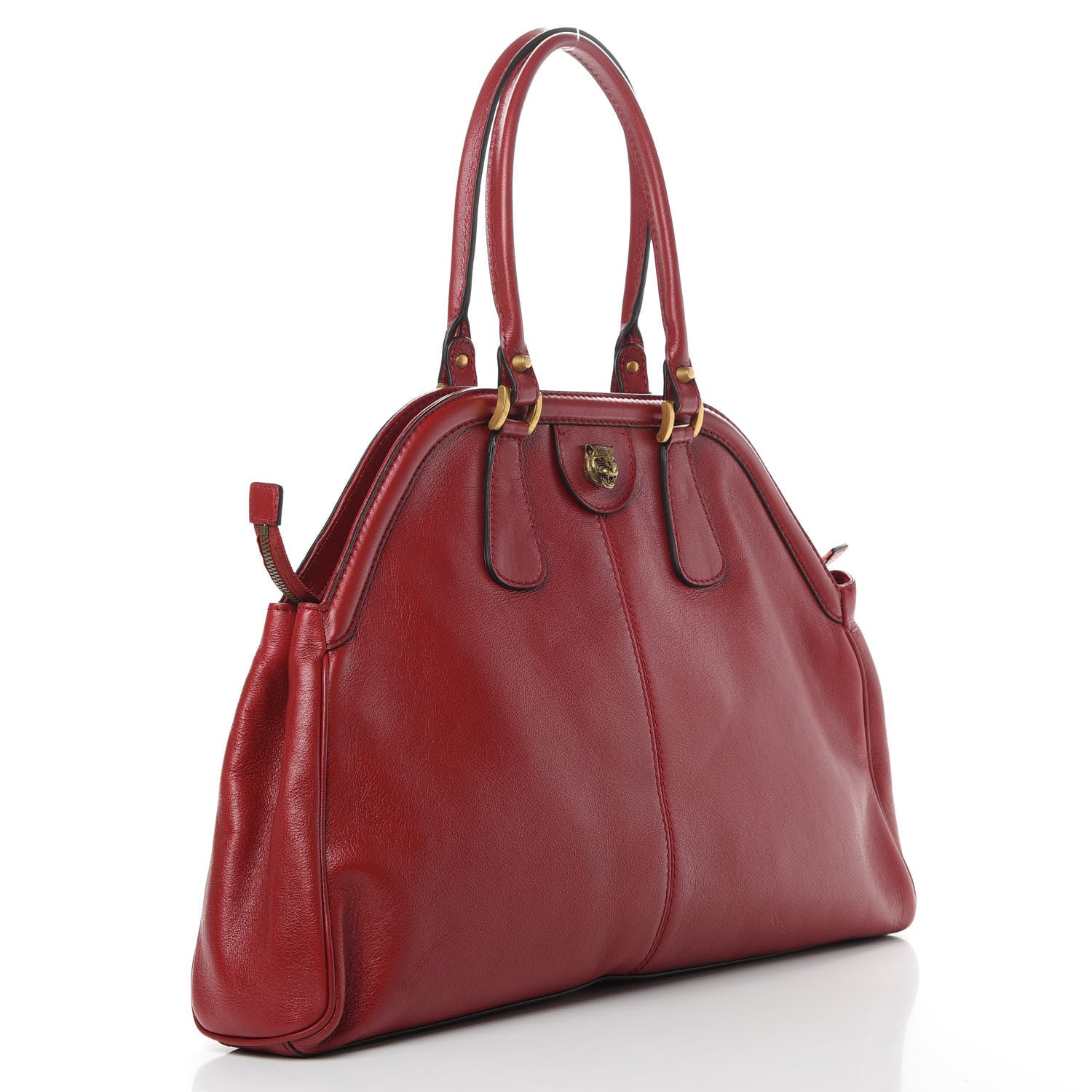 Gucci Calfskin Large Re(Belle) Top Handle Bag Red 3 of 13