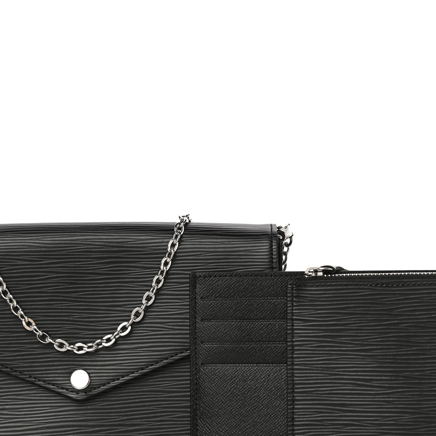 Louis Vuitton Epi Pochette Felicie Black 9 of 12