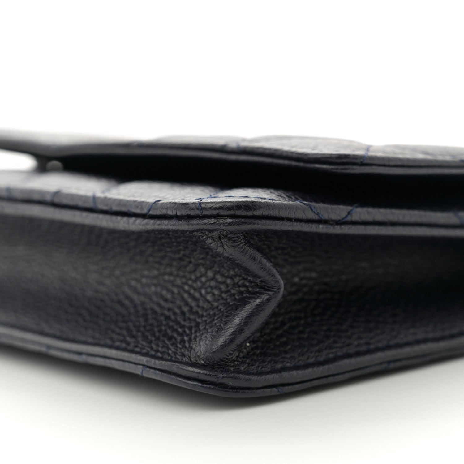 Chanel Caviar Quilted Wallet on Chain WOC Navy Blue 10 of 11