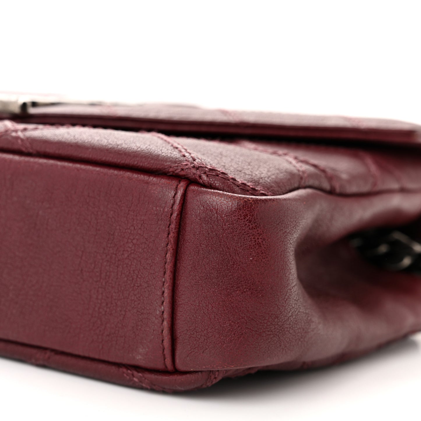 Calfskin Matelasse Diamond Quilted Monogram Medium College Bag Bordeaux
