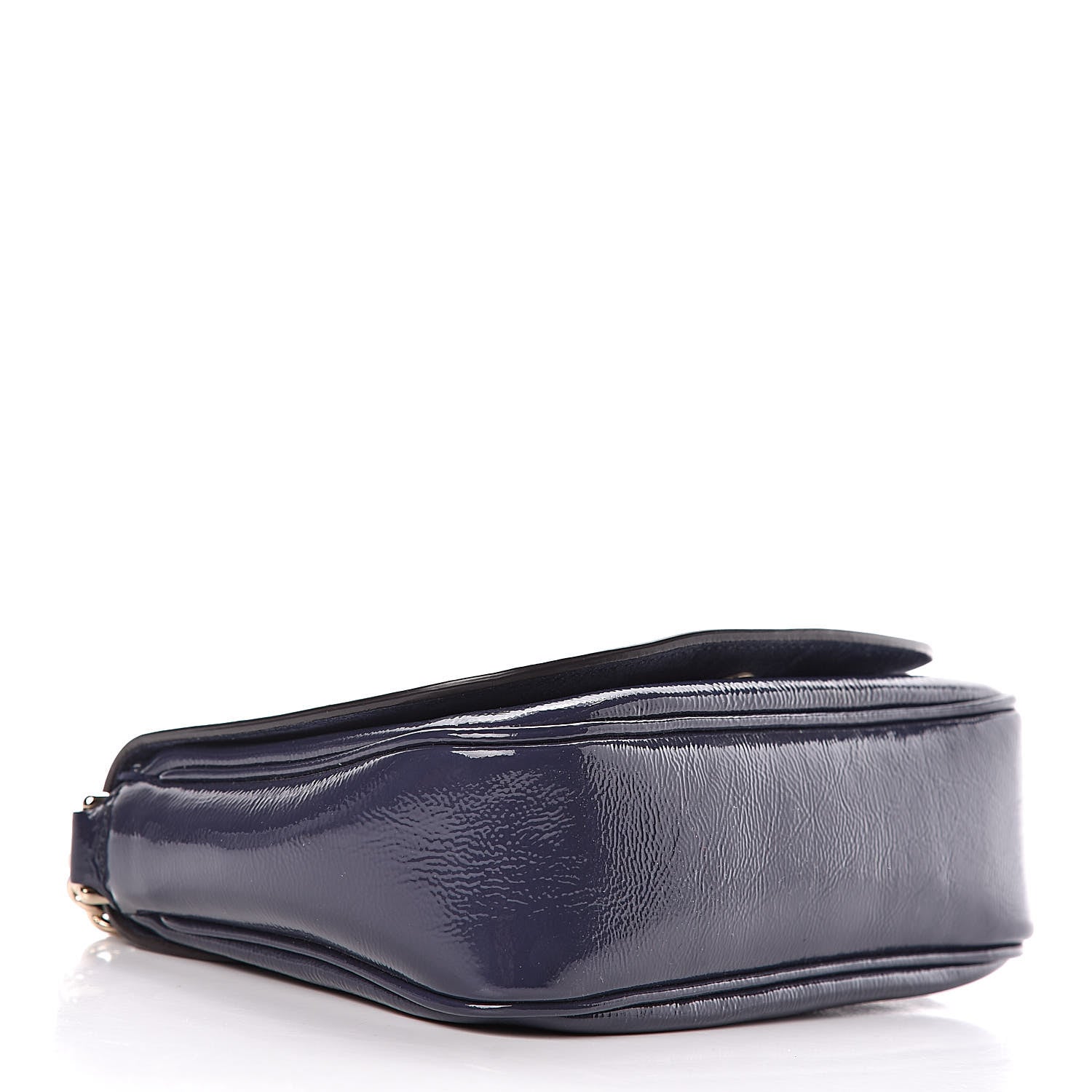 Gucci Vernice Naplack Small Soho Flap Crossbody Uniform Blue 4 of 10