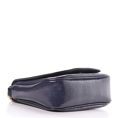 Gucci Vernice Naplack Small Soho Flap Crossbody Uniform Blue 4 of 10