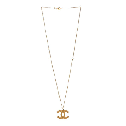 Chanel CC Necklace Matte Gold 3 of 6