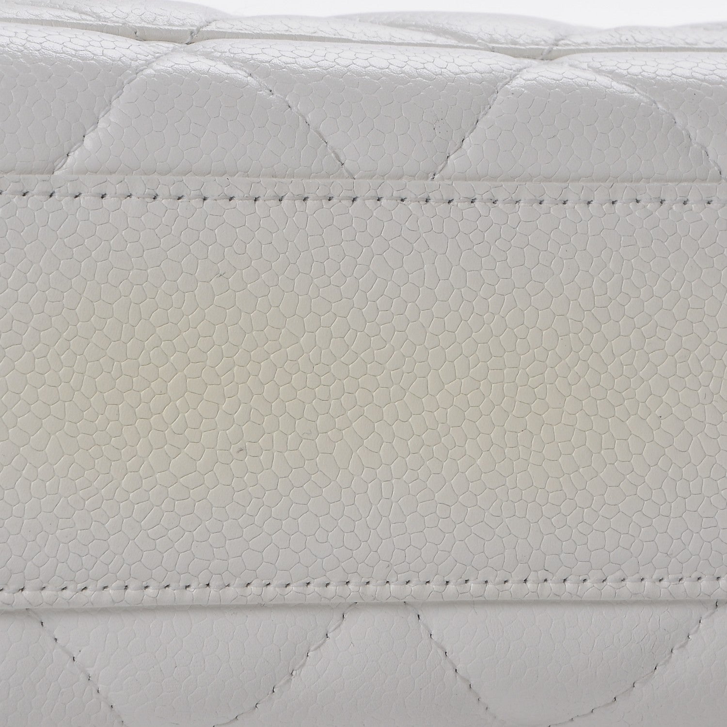 Chanel Caviar Quilted Medium Single Flap White 10 of 10