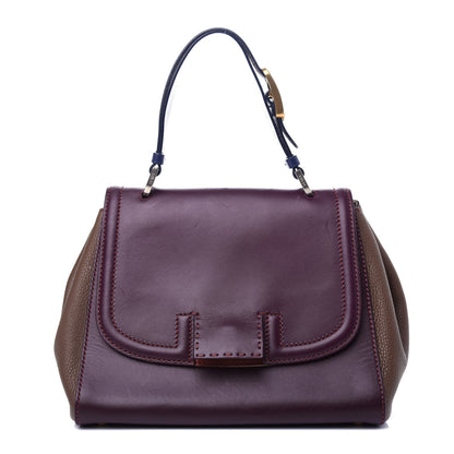 Fendi Cuoio Silvana Bag Beige Deep Berry Blue 1 of 11