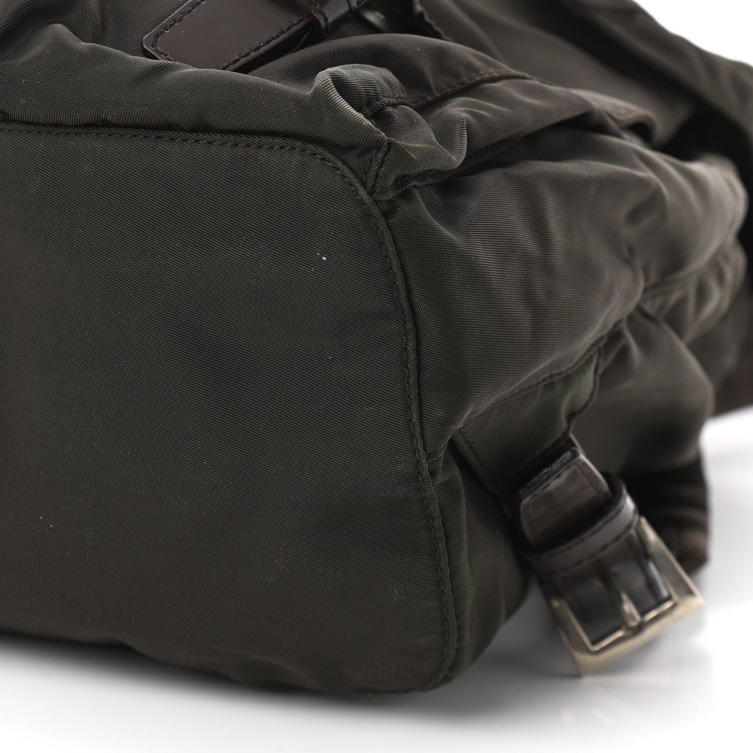 Prada Tessuto Nylon Vela Small Backpack Black Dark Green 9 of 9