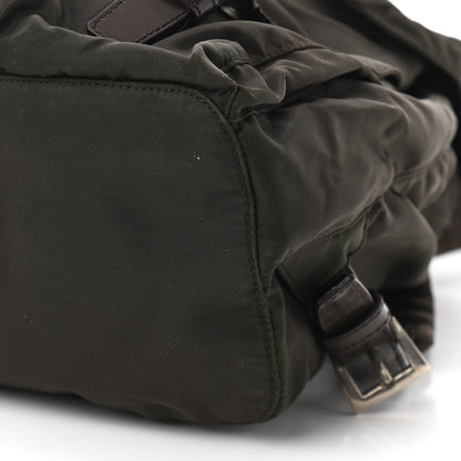 Prada Tessuto Nylon Vela Small Backpack Black Dark Green 9 of 9