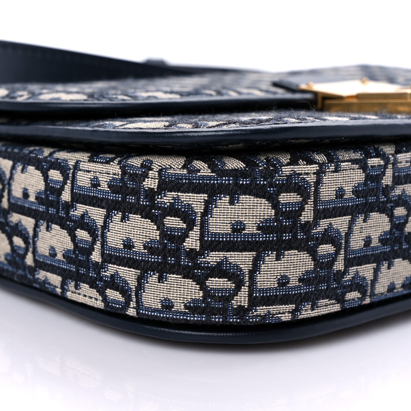 Oblique Flap Bag Navy Blue