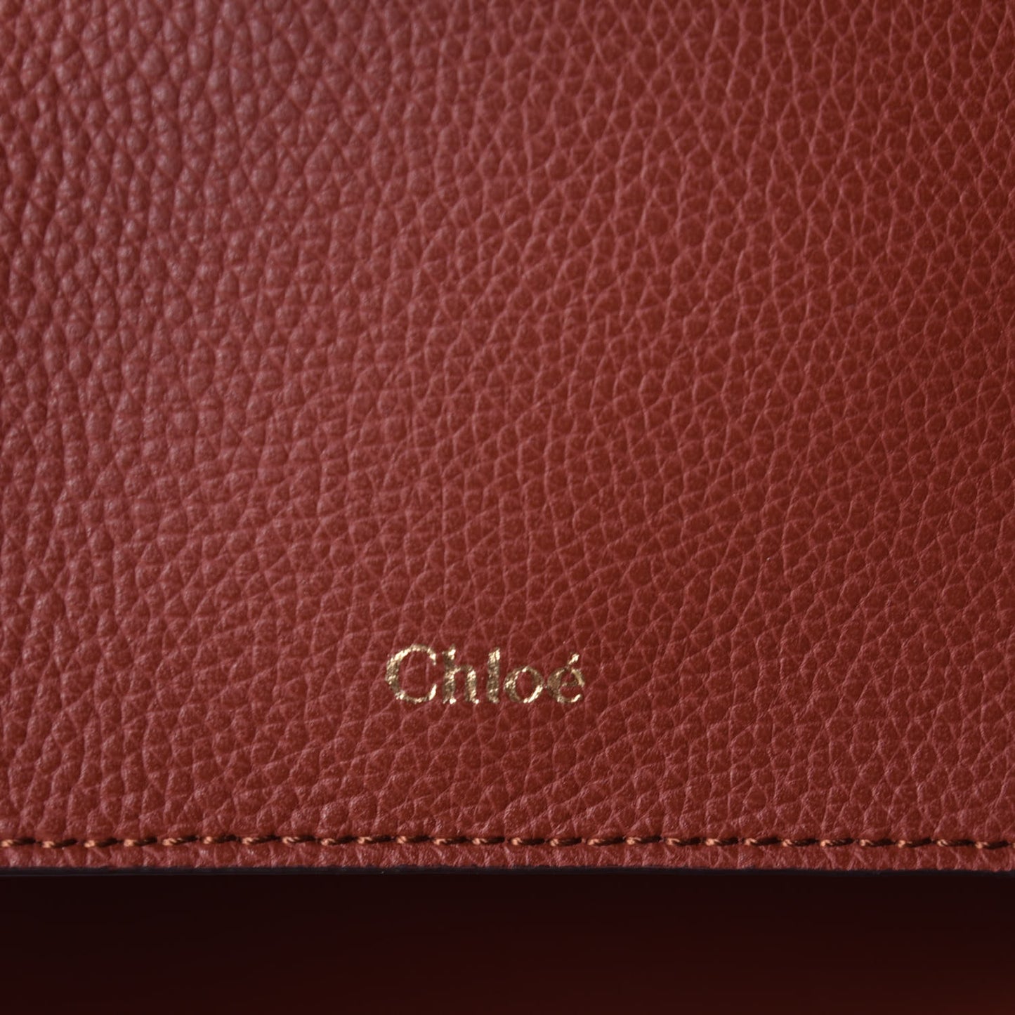 Smooth Grained Calfskin Medium Aby Tote Sepia Brown