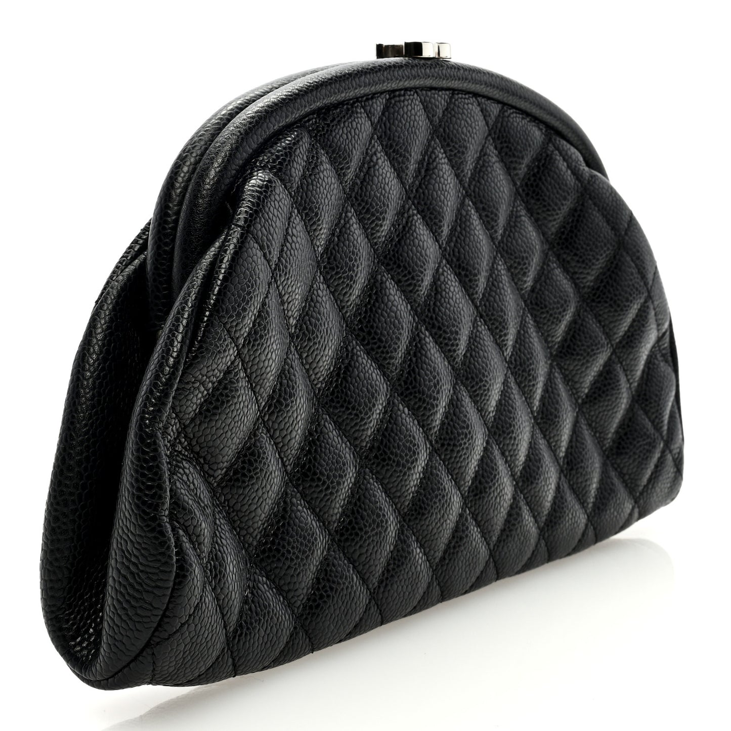 Caviar Quilted Timeless Clutch Black