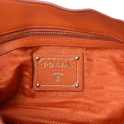 Prada Vitello Daino Shoulder Bag Papaya 6 of 12