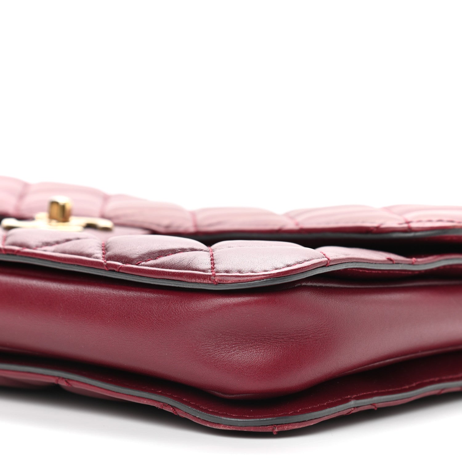 Chanel Calfskin Quilted Large Perfect Edge Flap Burgundy 11 of 11