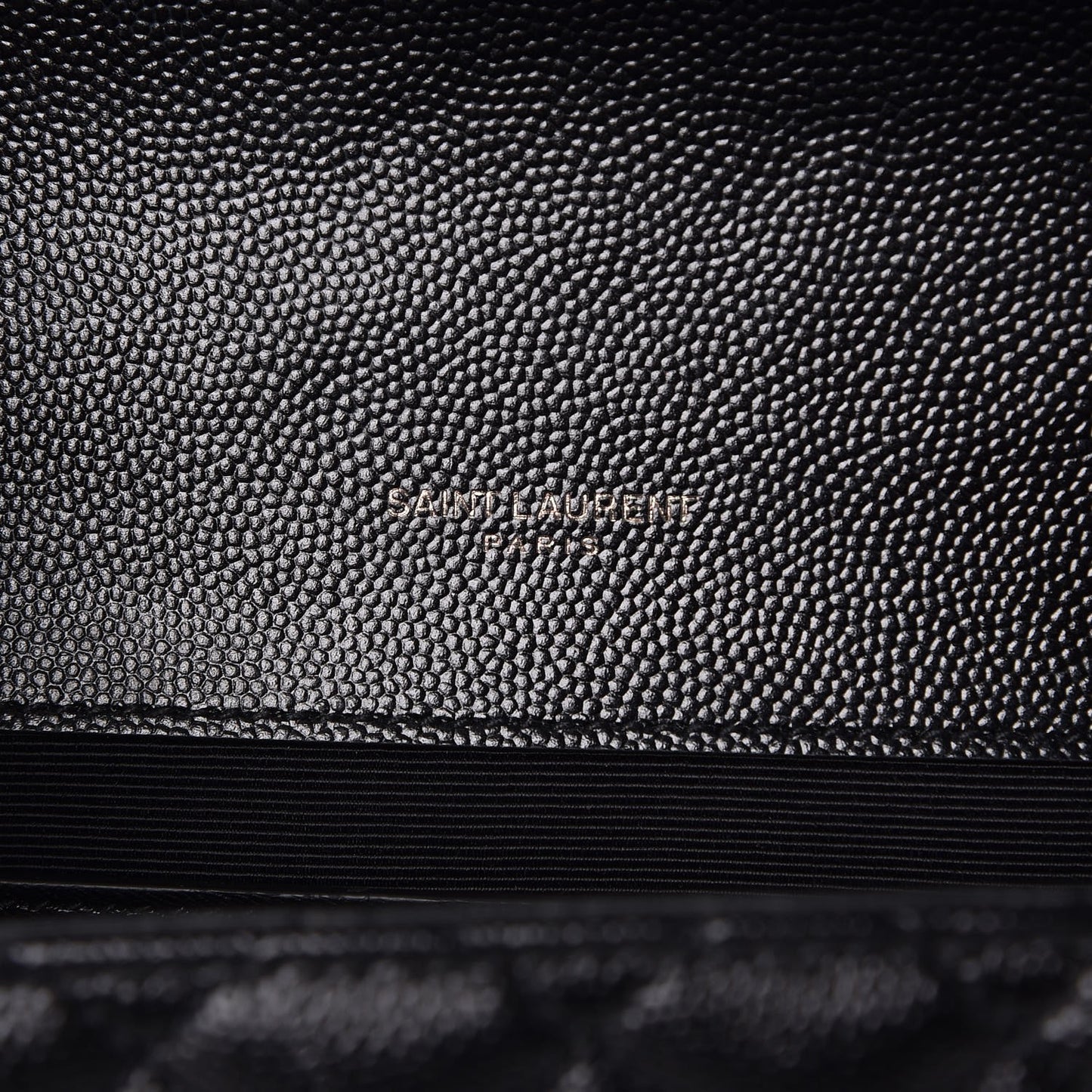 Grain De Poudre Textured Mixed Matelasse Triquilt Medium Monogram Satchel Black