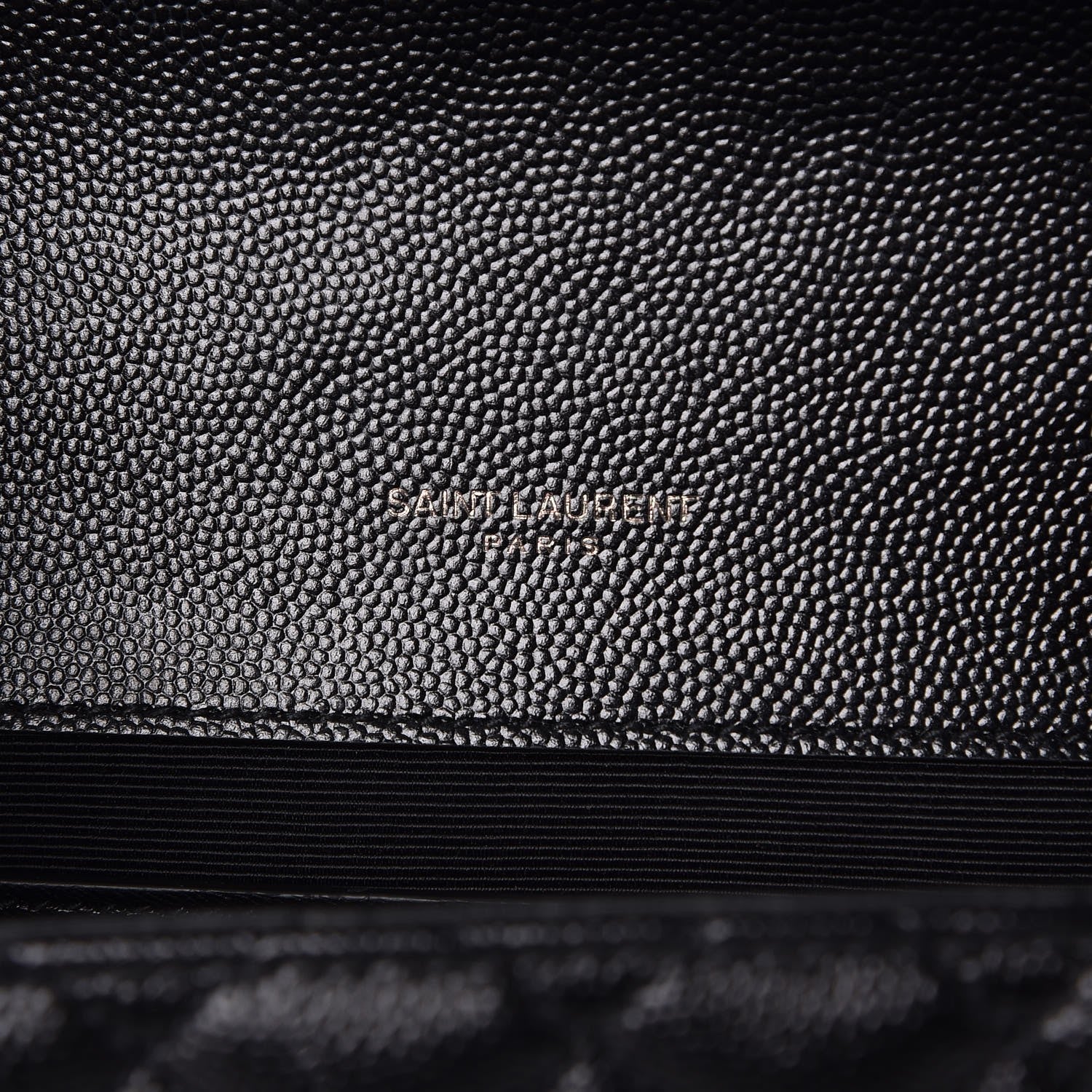 Saint Laurent Grain De Poudre Textured Mixed Matelasse Triquilt Medium Monogram Satchel Black 7 of 8