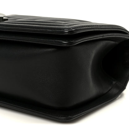 Chanel Lambskin Chevron Quilted Medium Boy Flap Black 9 of 9