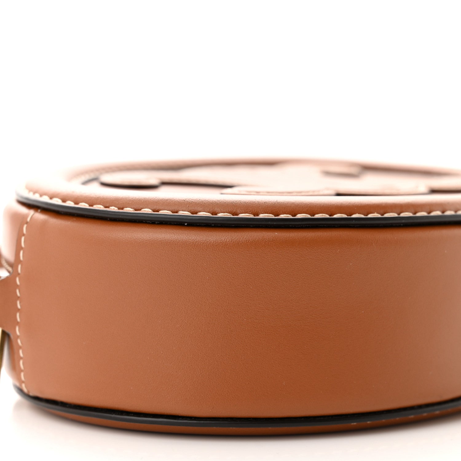 Celine Smooth Calfskin Cuir Small Triomphe Oval Crossbody Purse Tan 9 of 11