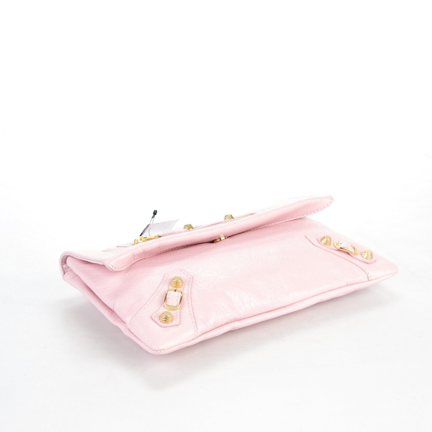 Balenciaga Agneau Giant 12 Gold Hardware Envelope Clutch Rose Poudre 4 of 7