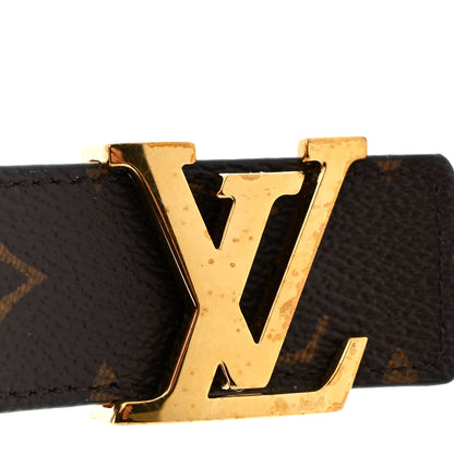 Louis Vuitton Calfskin Monogram 30mm LV Initiales Reversible Belt 85 34 Black 7 of 8
