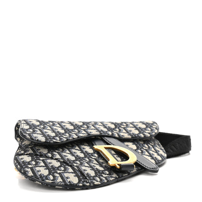 Christian Dior Oblique Saddle Belt Pouch Blue 4 of 11