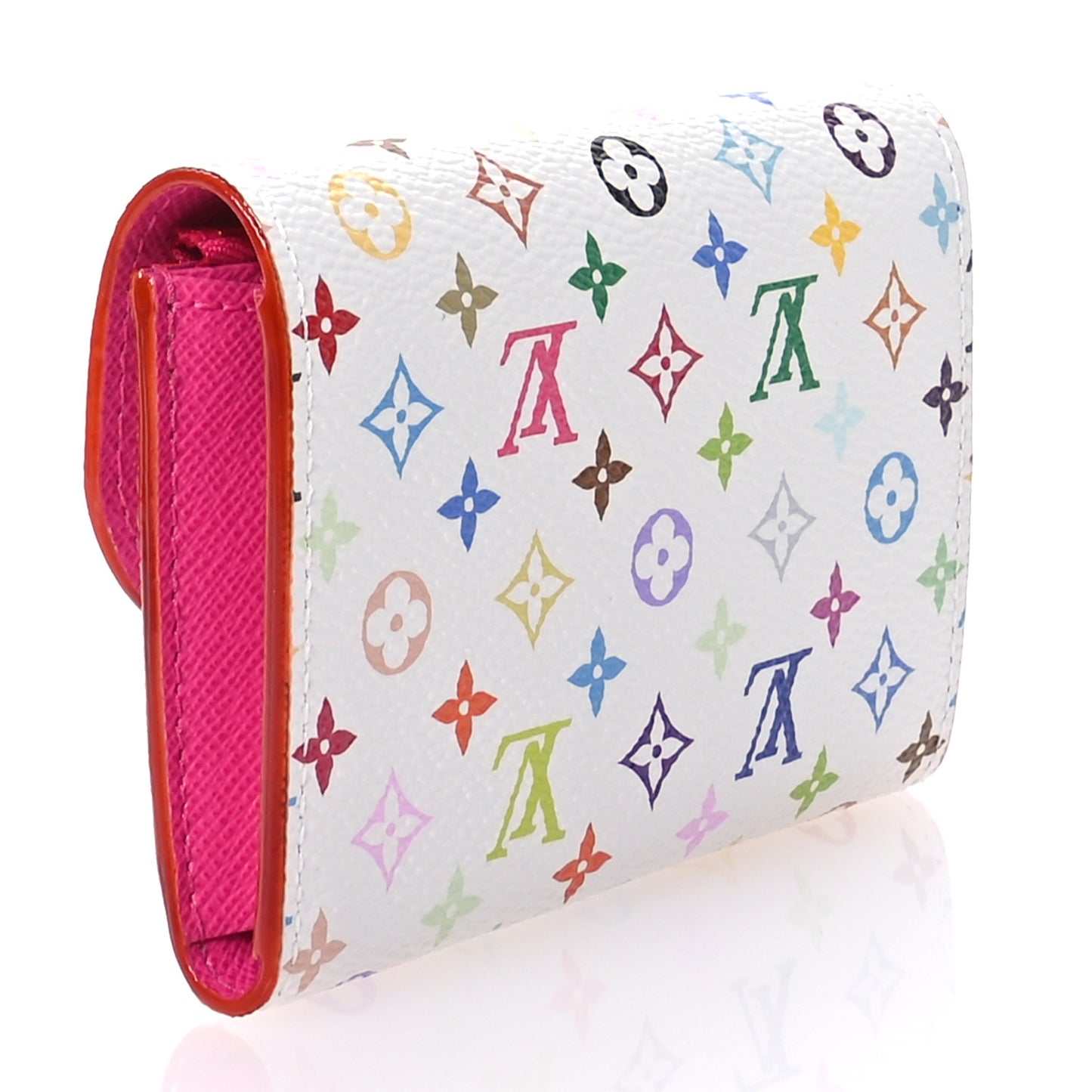 LV X TM Monogram Multicolor Rosalie Coin Purse White Kawaii Pink