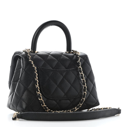 Chanel Caviar Quilted Extra Mini Coco Handle Flap Black 3 of 9