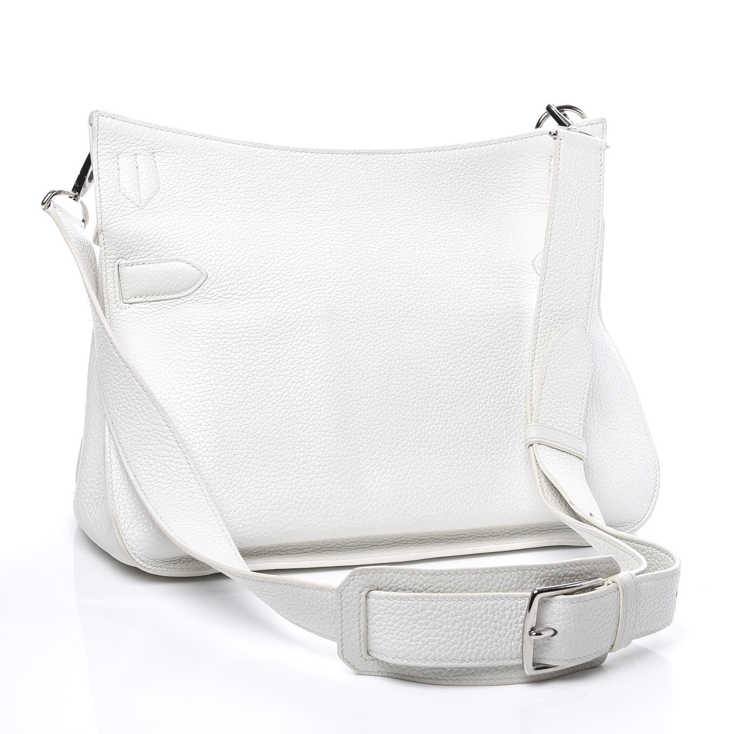 Hermes Taurillon Clemence Jypsiere 34 White 2 of 13