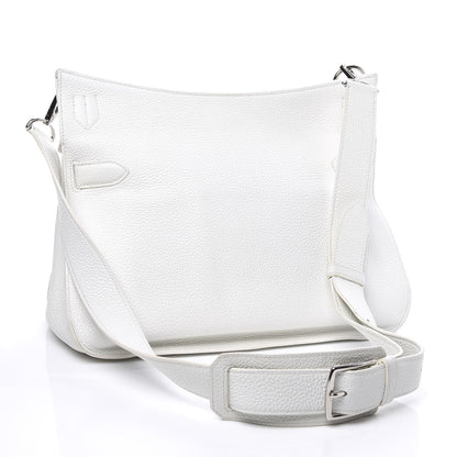 Hermes Taurillon Clemence Jypsiere 34 White 2 of 13