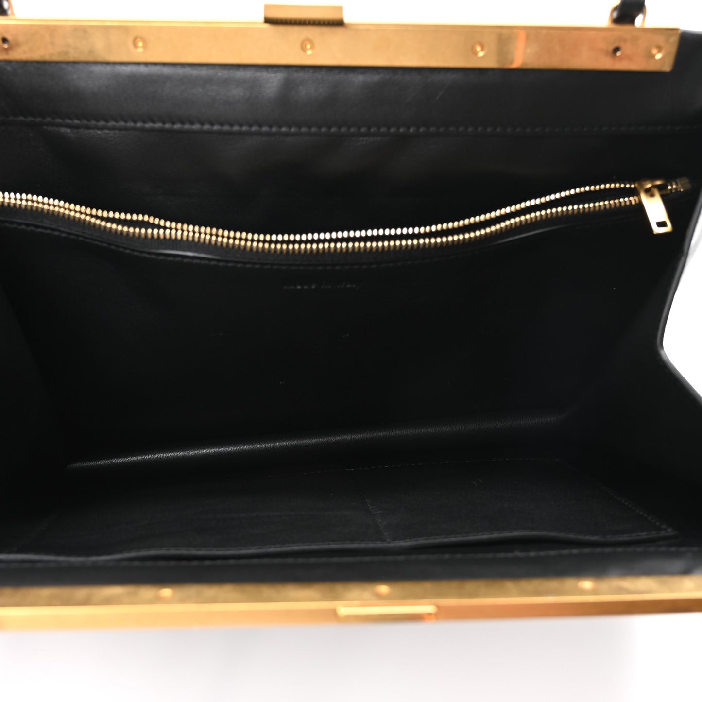 Patina Box Calfskin Medium Clasp Bag Black