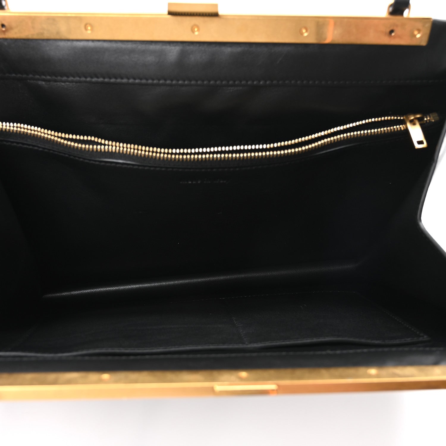 Celine Patina Box Calfskin Medium Clasp Bag Black 5 of 10