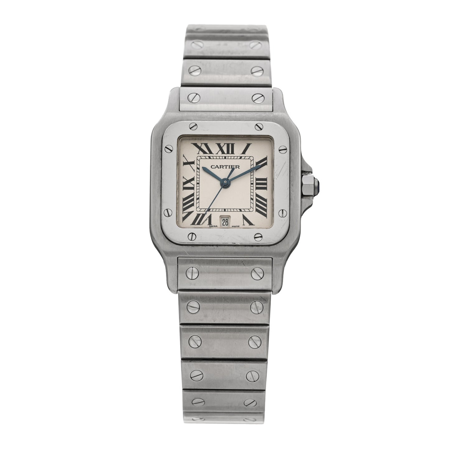 Stainless Steel 29mm Santos De Cartier Galbee Quartz Watch