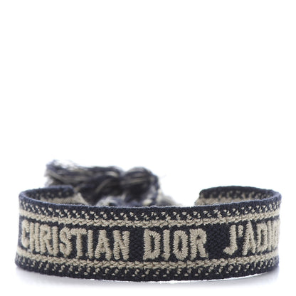 Christian Dior Woven Cotton J'Adior Friendship Bracelet Set Navy 3 of 8