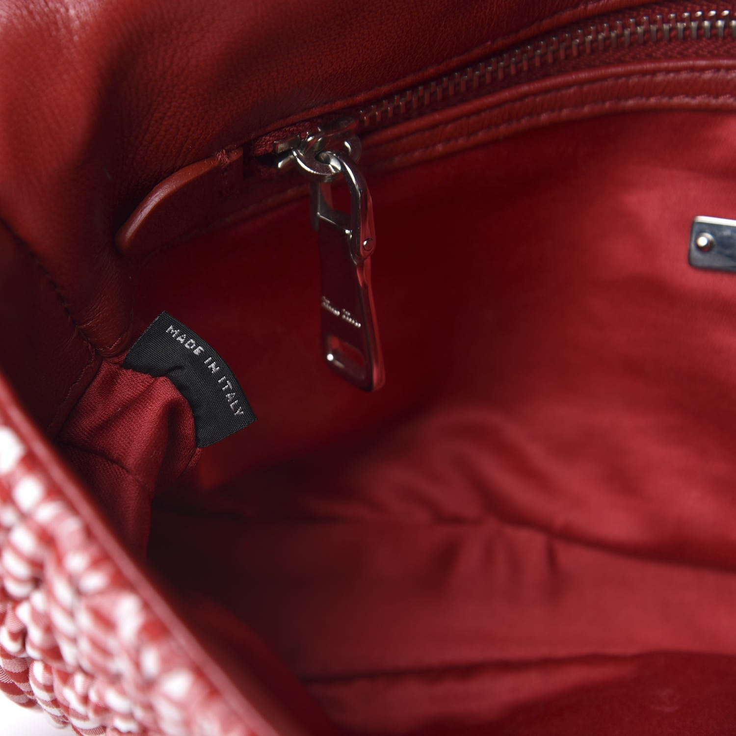 Miu Miu Vichy Crystal Flap Shoulder Bag Rosso 7 of 11