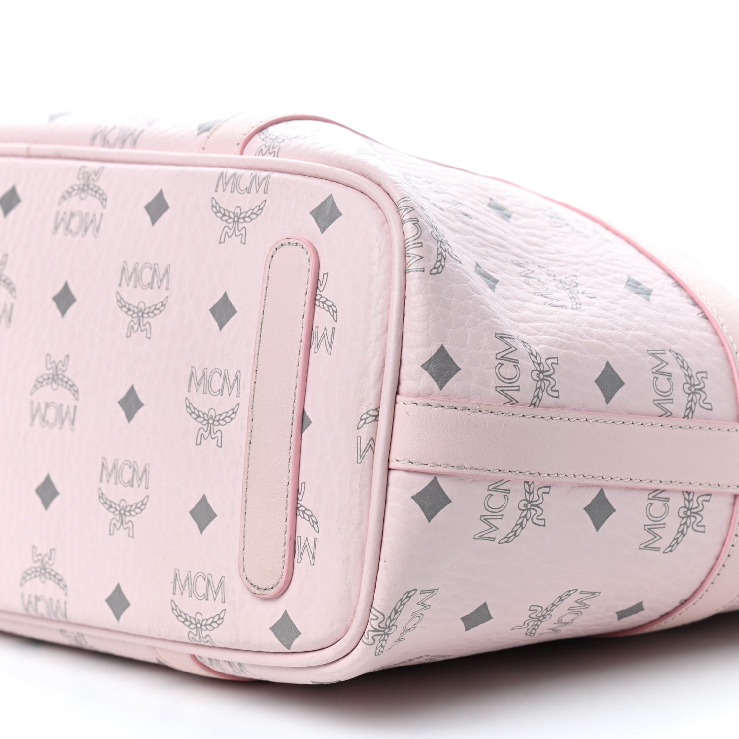 MCM Visetos Medium Delmy Shopper Tote Powder Pink 7 of 11