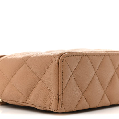 Chanel Caviar Quilted Top Handle Slim Vanity With Chain Brown 9 of 11