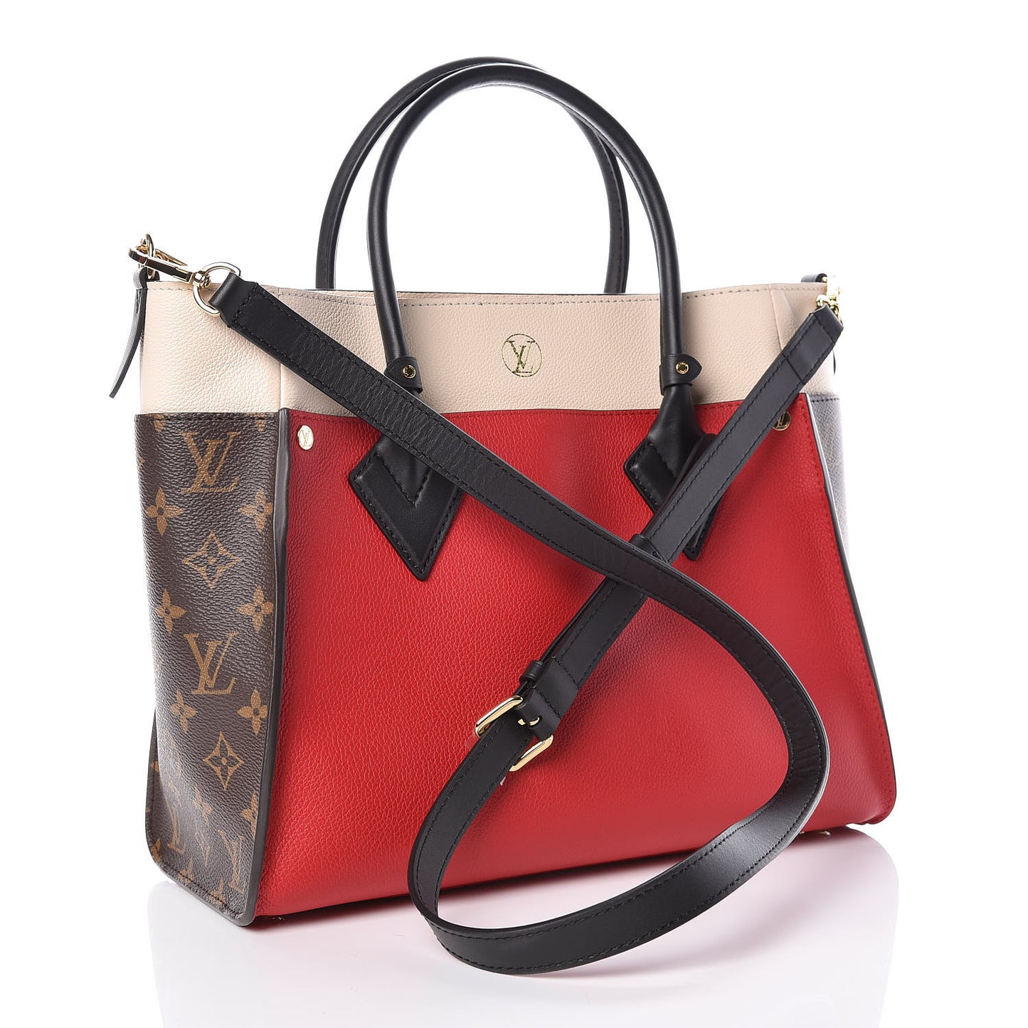 Calfskin Monogram On My Side Pirate Red