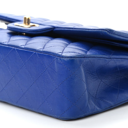 Chanel Lambskin Quilted Medium Double Flap Blue 11 of 12