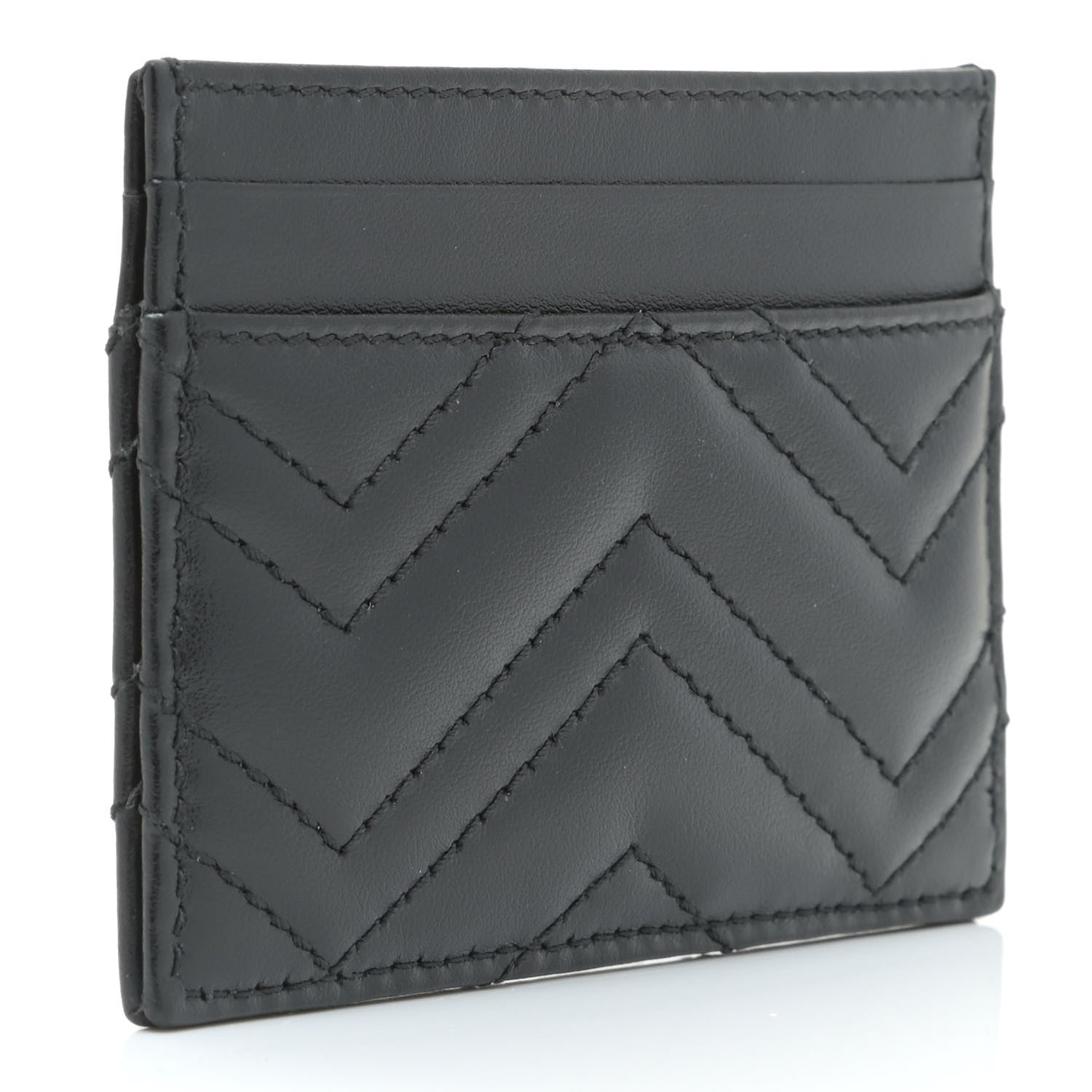 Gucci Calfskin Matelasse GG Marmont Card Holder Black 5 of 17