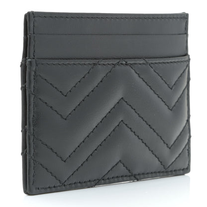 Gucci Calfskin Matelasse GG Marmont Card Holder Black 5 of 17