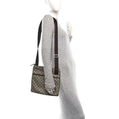 Gucci GG Plus Monogram Medium Flat Messenger Bag Dark Brown 2 of 10