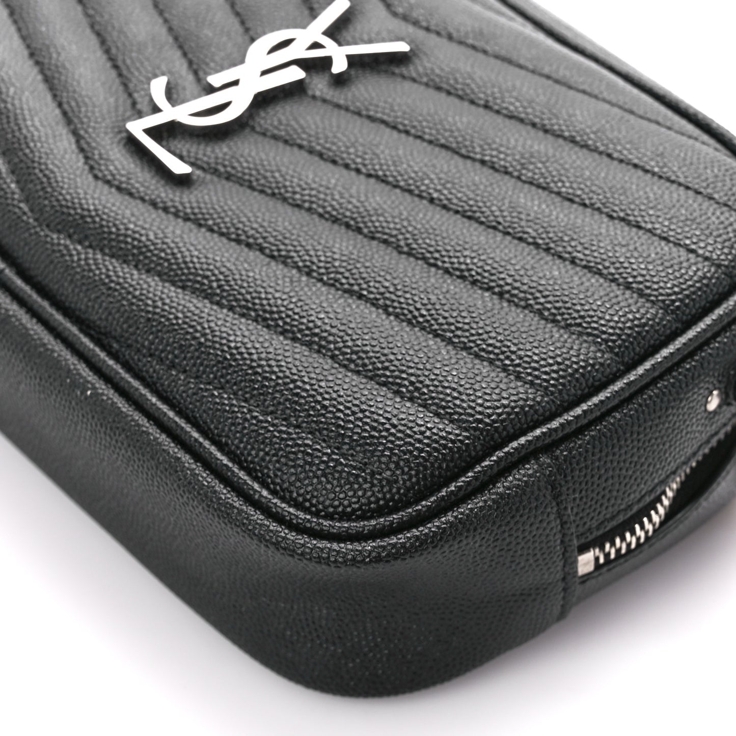 Grain De Poudre Matelasse Monogram Mini Lou Camera Bag Black