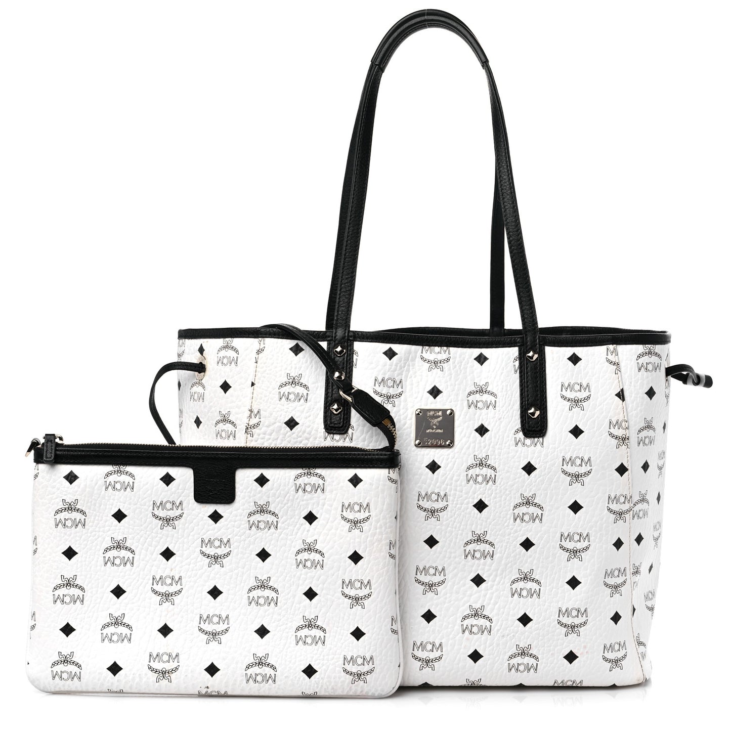 Visetos Medium Project Reversible Shopper Tote White
